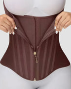 Curvalu Double Layer Waist Trainer Belt Steel Boned Compression