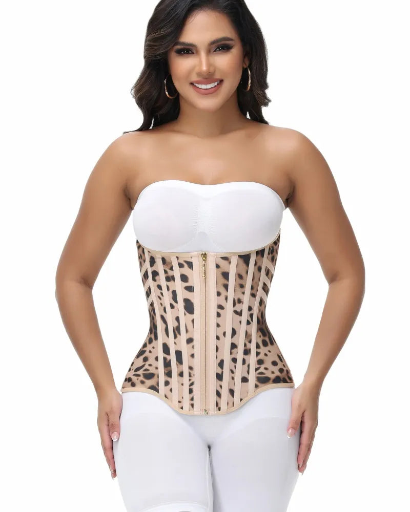 Curvalu Double Layer Waist Trainer Belt Steel Boned Compression