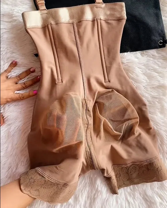 Modelador Corporal Curvalu com Zíper Controle de Barriga e Busto Aberto