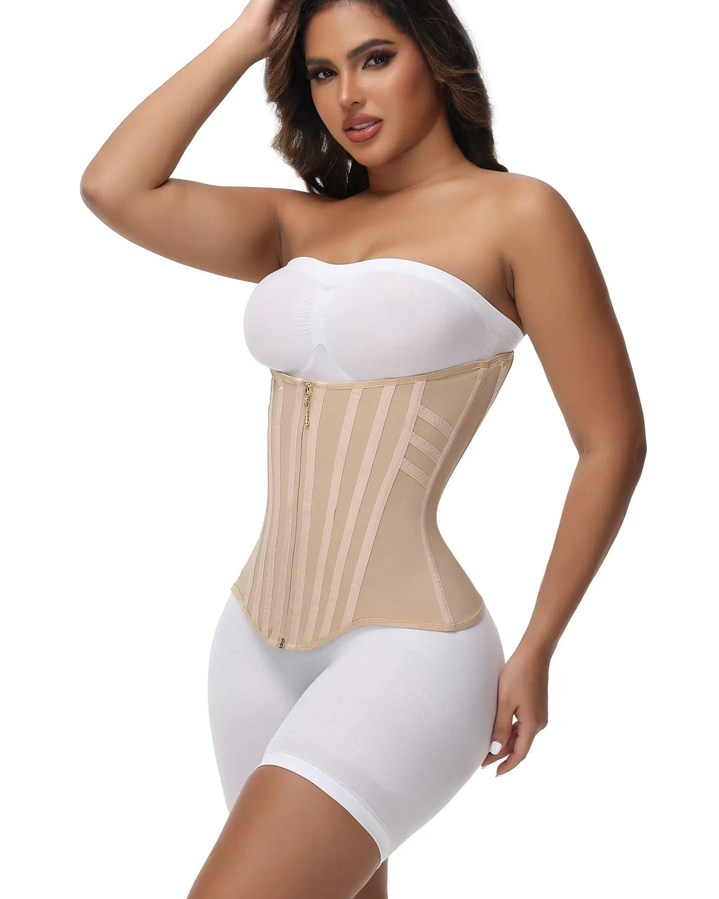 Curvalu Double Layer Waist Trainer Belt Steel Boned Compression